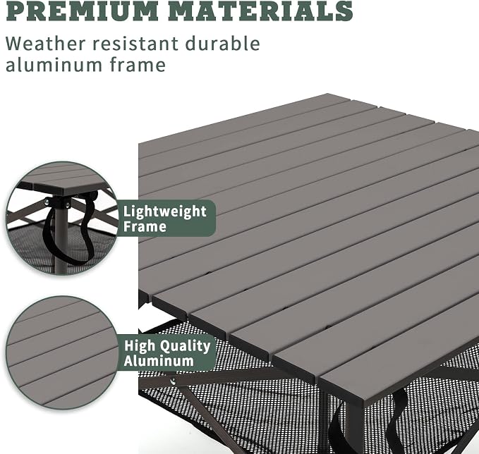 SUNNYFEEL Outdoor Folding Table | Lightweight Compact Aluminum Camping Table - Image 5
