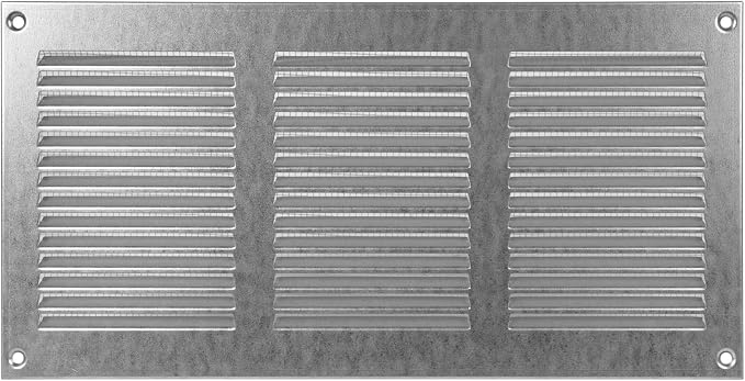 Repa Market 12x6 Inch Air Vent Cover/Galvanized Steel Louvered Grill Cover by RepaMarket