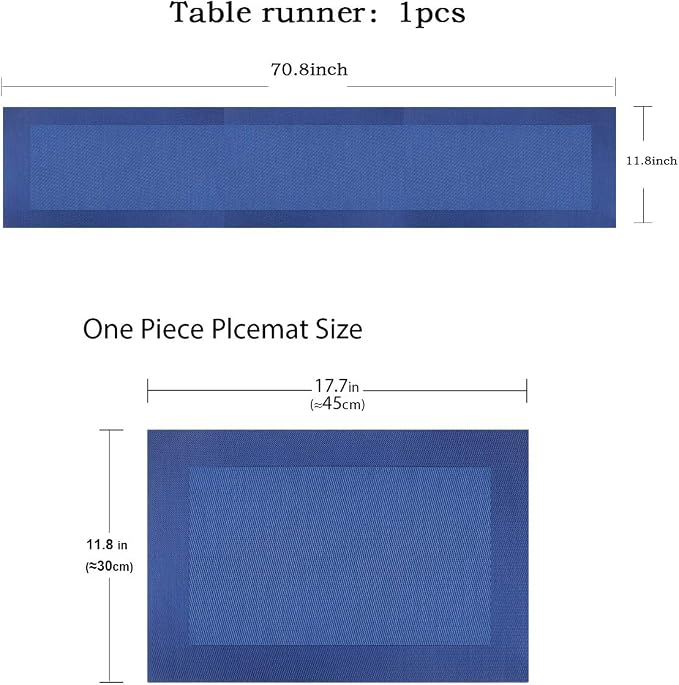 Vinyl Placemats Set of 6 Vinyl Heat-Resistant Table Mats - Image 2