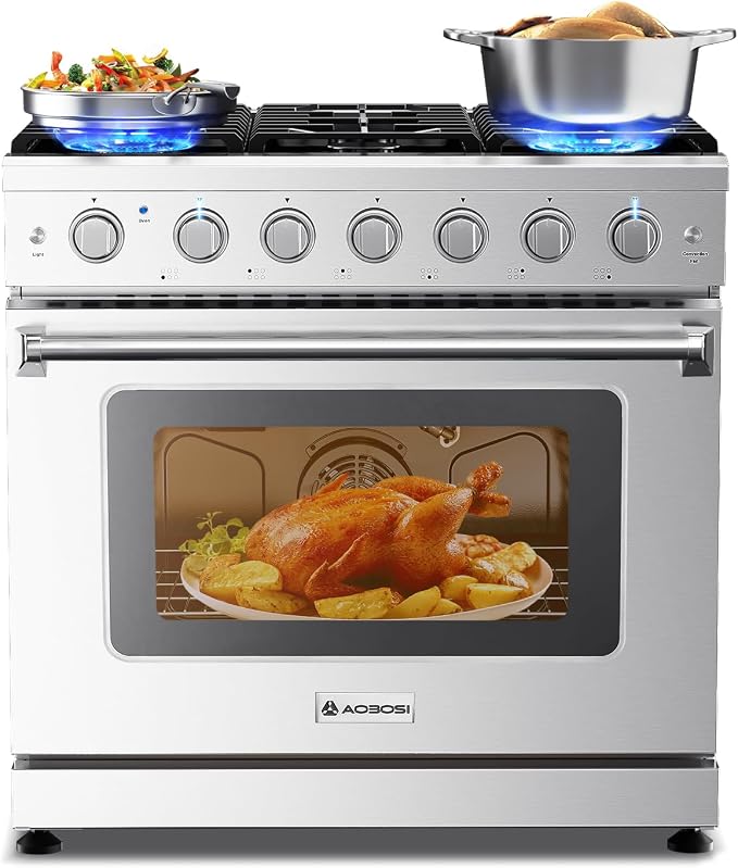 AAOBOSI 36 Inch Front Control Gas Range Oven by AAOBOSI