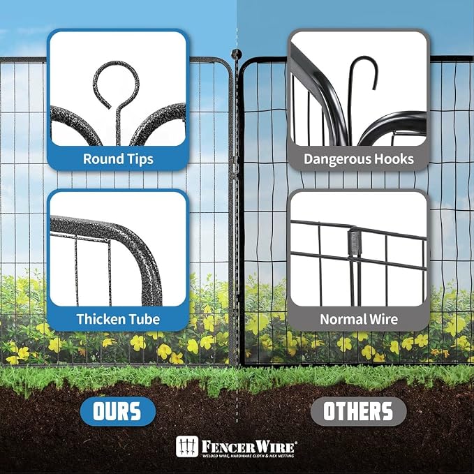 Fencer Wire Decorative Wire Fence, Panel Decor, Heavy Duty Iron Landscape Patio - Image 4