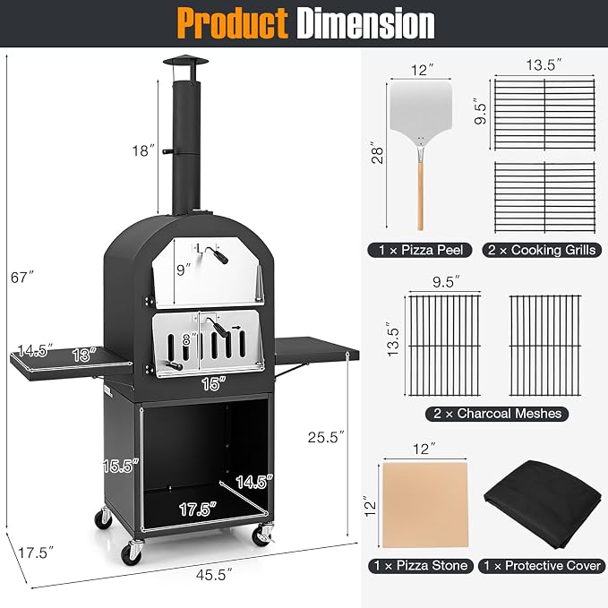 Giantex Pizza Oven Outdoor - Image 9