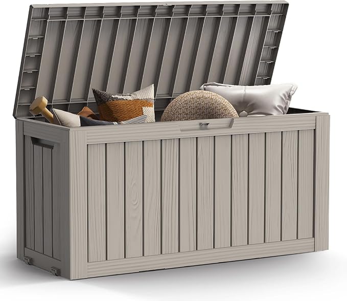 Mars Villa 72 Gallon Deck Box, Waterproof Weatherproof and UV Resistant Resin by MarsVilla