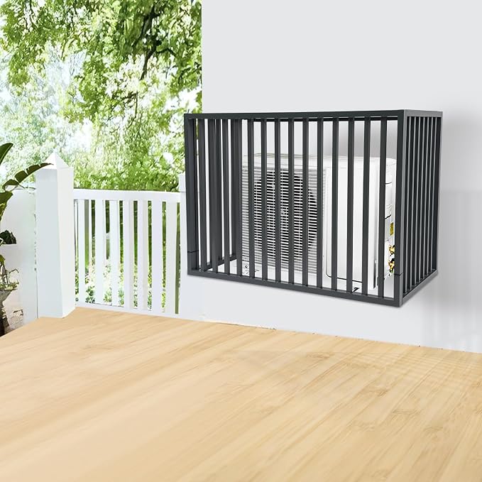 Air Conditioner Fence with Top Cover, Freestanding Metal Trash Can Hider Outdoor - Image 3