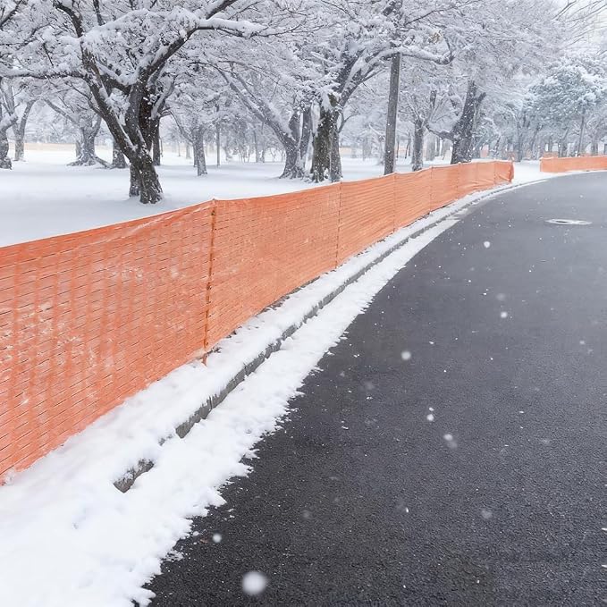 4x100 FT Orange Safety Fence, Plastic Mesh Roll - Image 6