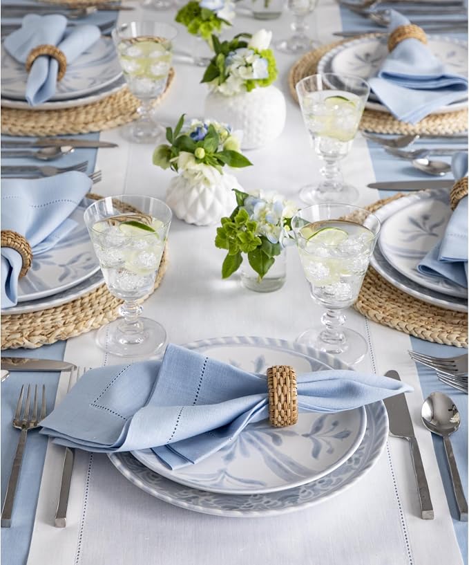 Solino Home Linen White Table Runner 108 Inches Long - Image 9