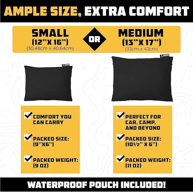 Wise Owl Outfitters Camping Pillow – Memory Foam Travel Pillow - Image 3