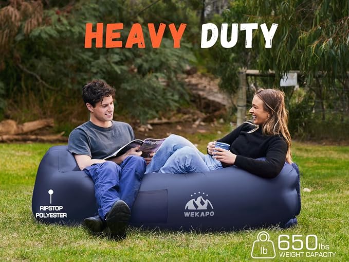 WEKAPO Inflatable Sun Lounger, Air Sofa, Waterproof and Leak-Proof, Picnics and - Image 4
