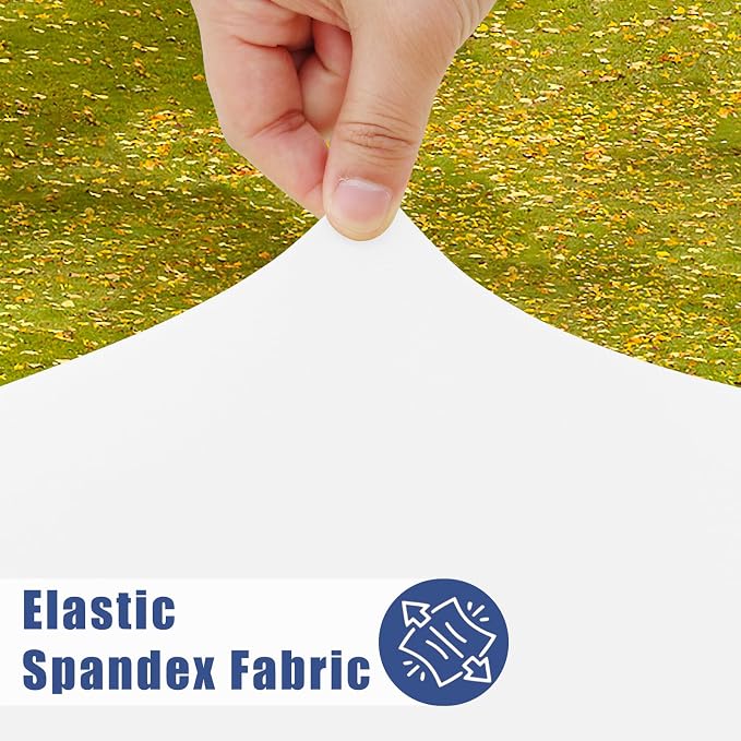 Spandex 6 Foot Rectangle Table Cloth 6 Pack, Elastic Fitted Tablecloths - Image 2