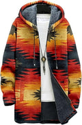 Men's Hooded Sweater Coat Knit Fleece Lined Long Cardigan Jacket by Unknown