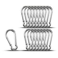 Carabiner Clip Hooks, 304 Stainless Steel Spring Snap Hook Fits Camping Hiking by KINLINK