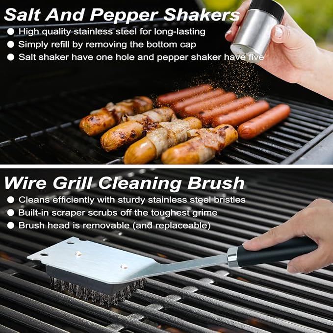 POLIGO 22PCS Heavy Duty BBQ Grill Accessories Set, Non-Slip Grill Tools - Image 7