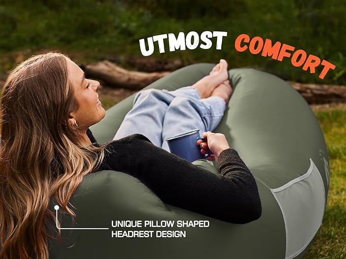 WEKAPO Inflatable Sun Lounger, Air Sofa, Waterproof and Leak-Proof, Picnics and - Image 6