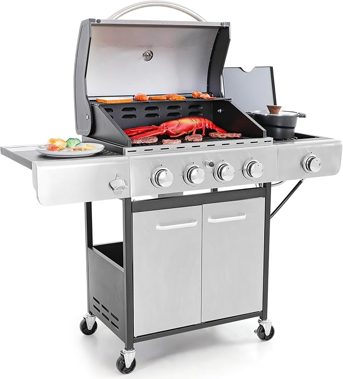 Captiva Designs 4-Burner Propane Gas BBQ Grill by CaptivaDesigns
