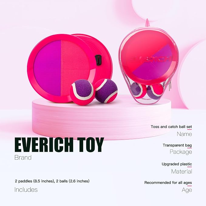 EVERICH TOY Upgraded Toss and Catch Ball Game Set, Kids Toy Stocking Stuffers - Image 2