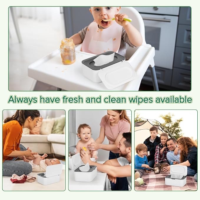 Baby Wipes Dispenser, Wipes Case Baby Wipe Holder Keeps Wipes Fresh, Easy Open - Image 6