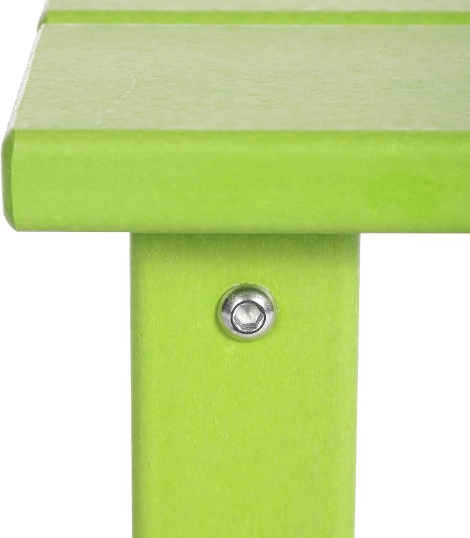 Costaelm Kids Outdoor Side Table, Small Patio HDPE Adirondack Square Table - Image 6