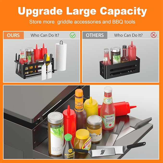Griddle Caddy for Blackstone Griddles 28"/36"/Prep Cart, BBQ Grill Storage - Image 3