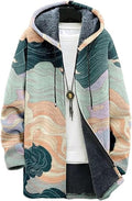 Men's Hooded Sweater Coat Knit Fleece Lined Long Cardigan Jacket by Unknown