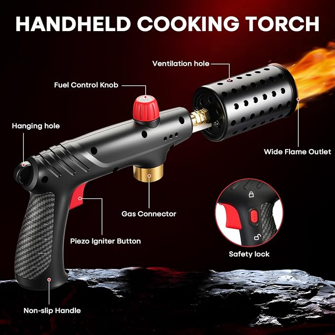 Propane Torch, Cooking Blow Torch Gun - Image 6