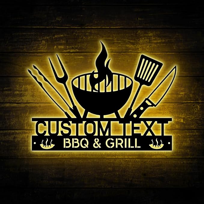 Personalized BBQ Grill Sign by V-Decorparks
