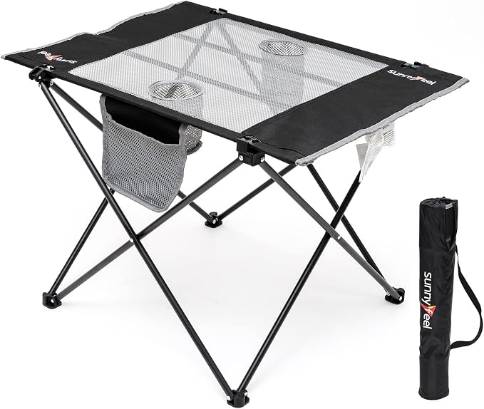 SUNNYFEEL Outdoor Folding Table | Lightweight Mesh Compact Camping Table by SunnyFeelCamping