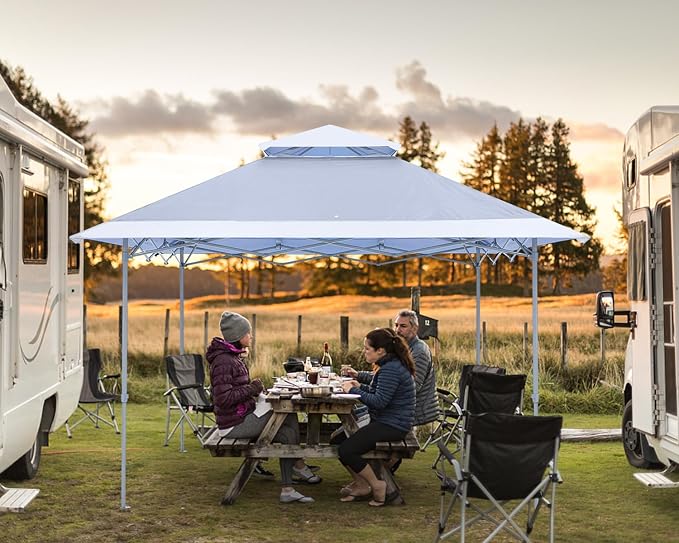 ABCCANOPY Easy Set-up 13x13 Canopy Tent 169 sq.ft Sun Shade Light Gray - Image 6