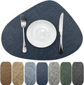 WAZAIGUR Washable Wipeable Waterproof Heat Resistant Faux Leather Placemats Set by WAZAIGUR