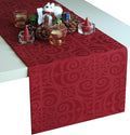 Red Table Runner 120 inch, Cranberry Damask Dresser Scarf, Outdoor Coffee Table by Akutana