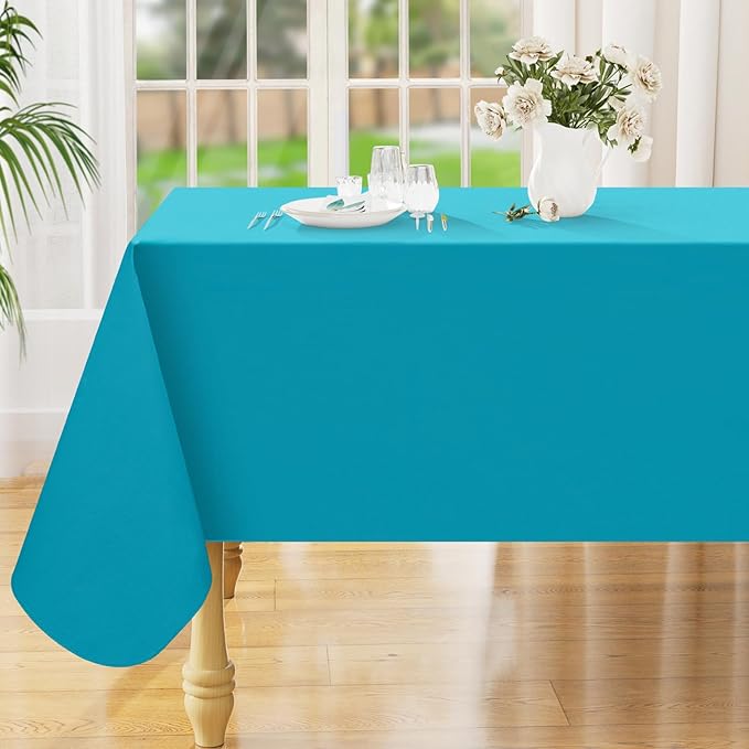 Smiry Rectangle Table Cloth 60x120 Inch, Waterproof Wipeable Vinyl Tablecloths by Smiry