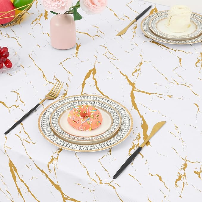 misaya Rectangle Waterproof Vinyl Table Cloth, Wipeable Tablecloth - Image 6