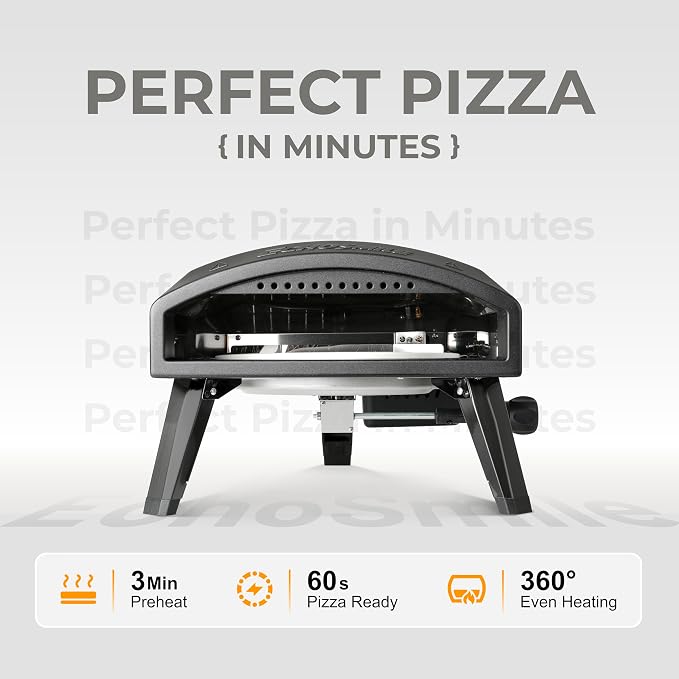 EchoSmile 12'' Gas Outdoor Pizza Oven, Propane Pizza Cooker Reaches 950°F - Image 3