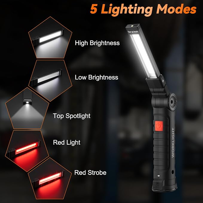 Magnetic Work Light 6Pack, Rechargeable Work Light - Image 5