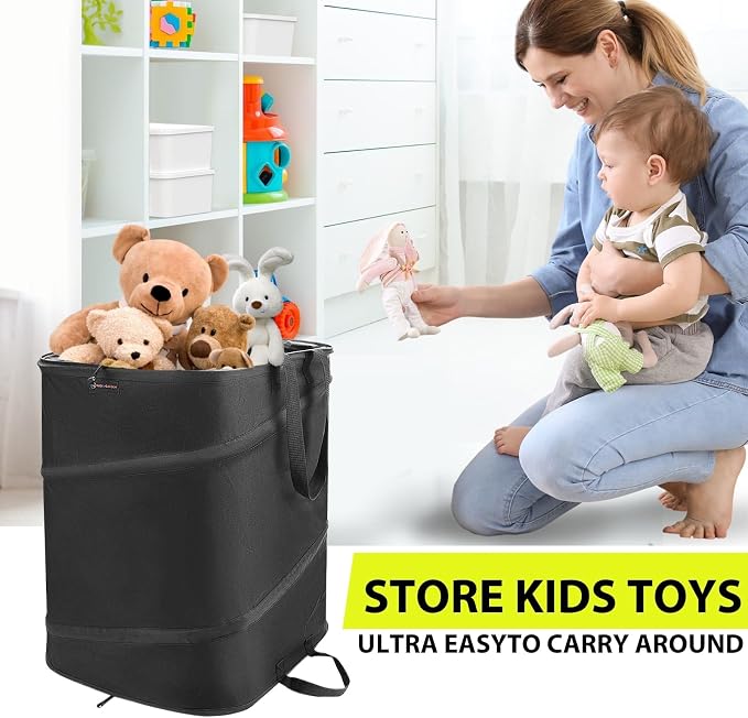 YUDI & GARDEN 46 Gallon Square Collapsible Yard Waste Bin, Collapsible Trash Can - Image 9