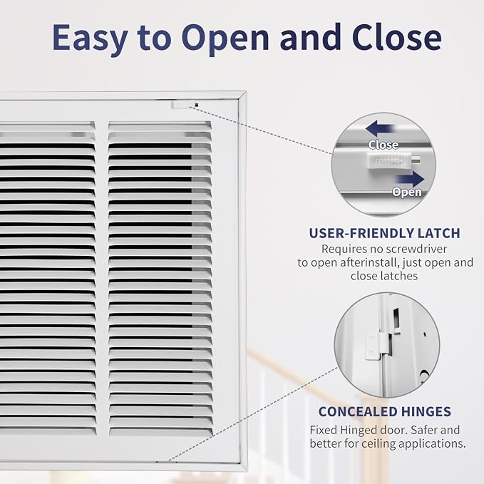 20"W x 14"H Steel Return Air Filter Grille - Image 4