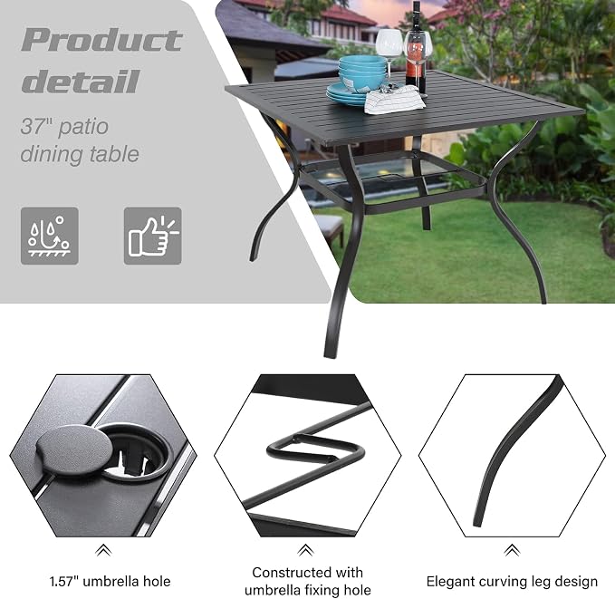Sophia & William 5 Pieces Patio Dining Set - Image 3