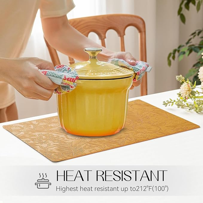 Romanstile Vinyl Placemats Set of 8-12 X 18 Inch - Image 3