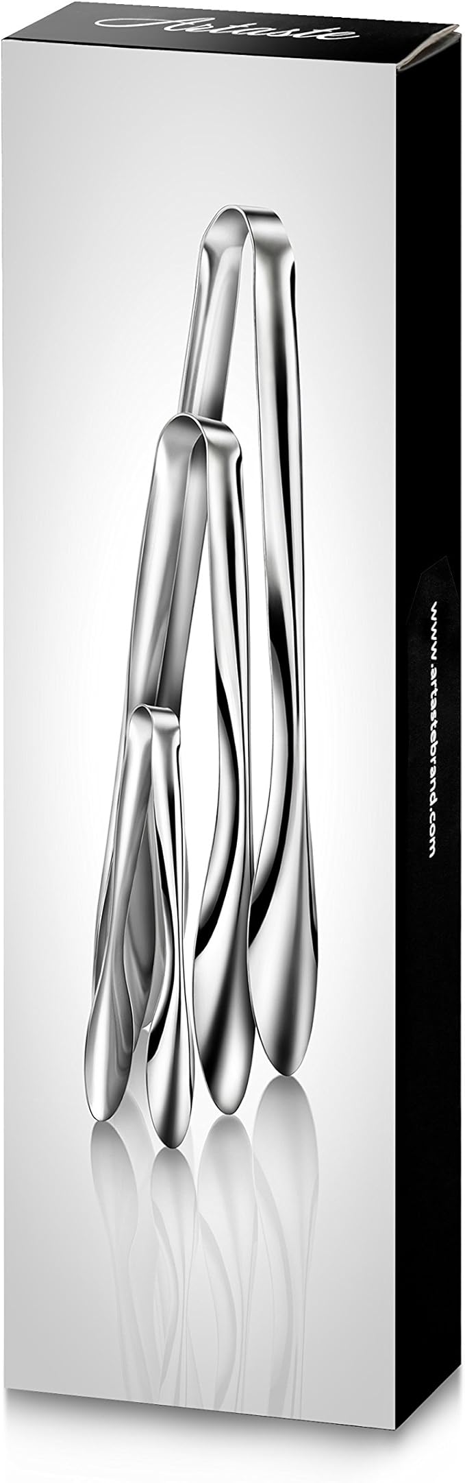 Utility Tongs, 3-Piece Stainless Steel Set in 6, 9 and 12 Inch