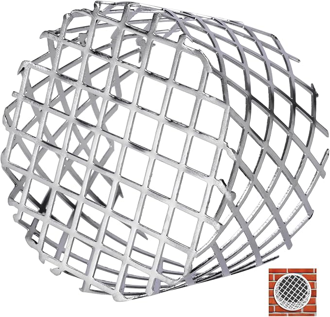 4" PVC Termination Vent Mesh Cap, 304 Stainless Steel Dryer Vent Screen Outdoor by LOVEERCT