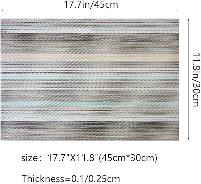 Colorful Placemats Set of 6, Non-Slip Heat-Insulation Table Placemats Easy to - Image 2