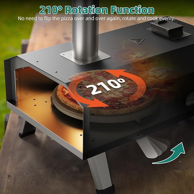 YITAHOME 12" Pizza Oven Outdoor, Wood Pellet Pizza Ovens - Image 2