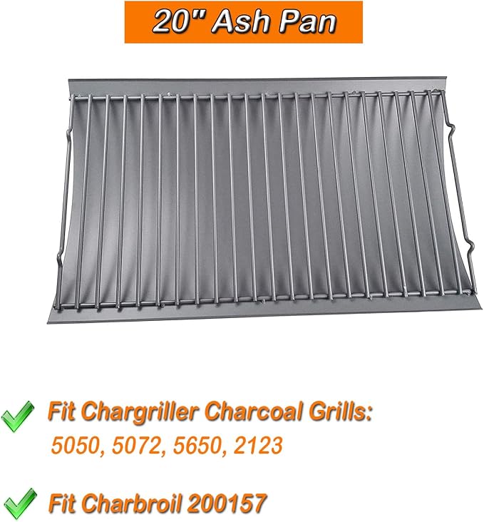 MixRBBQ 20 inch Ash pan with 2pcs Fire Grate Hanger - Image 2