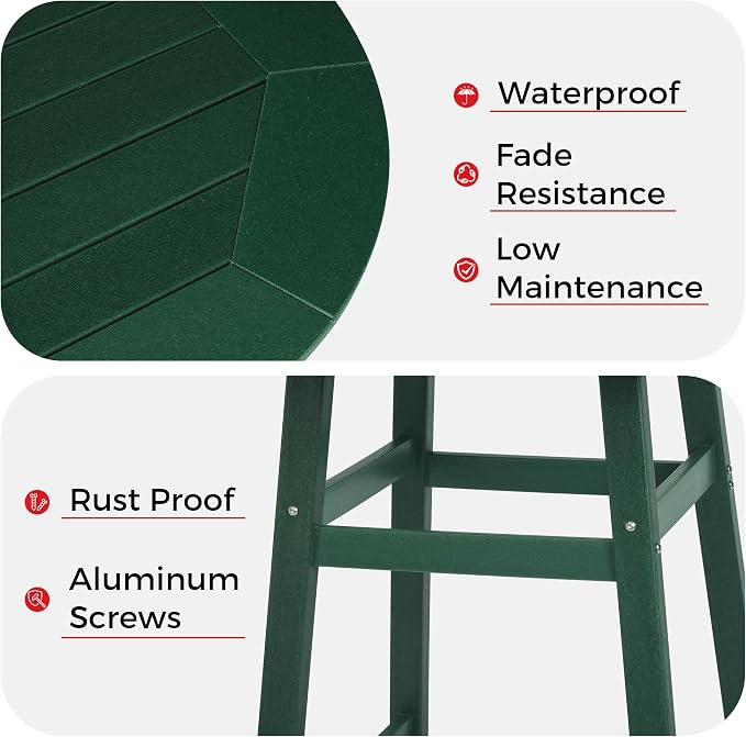 Costaelm Patio Bistro Table, Outdoor Bistro Dining Pub Table - Image 5