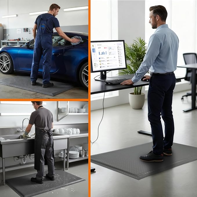 Nisorpa Anti Fatigue Mats Industrial 3' x 5' Ergonomic Standing Mat 15/16" - Image 8