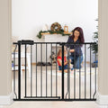 HOOEN Wide Baby Gates for Doorway Stairs 30" Tall 43.5 to 48 Inch Wide Indoor by HOOOEN