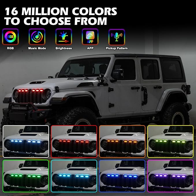 MAIKER RGB LED Grille Lights Compatible - Image 5
