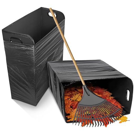 Touri 2 PCS Lawn Trash Bag Holder, Leaf Collector Holder Holds 30-42 Gallon Bags by Touri