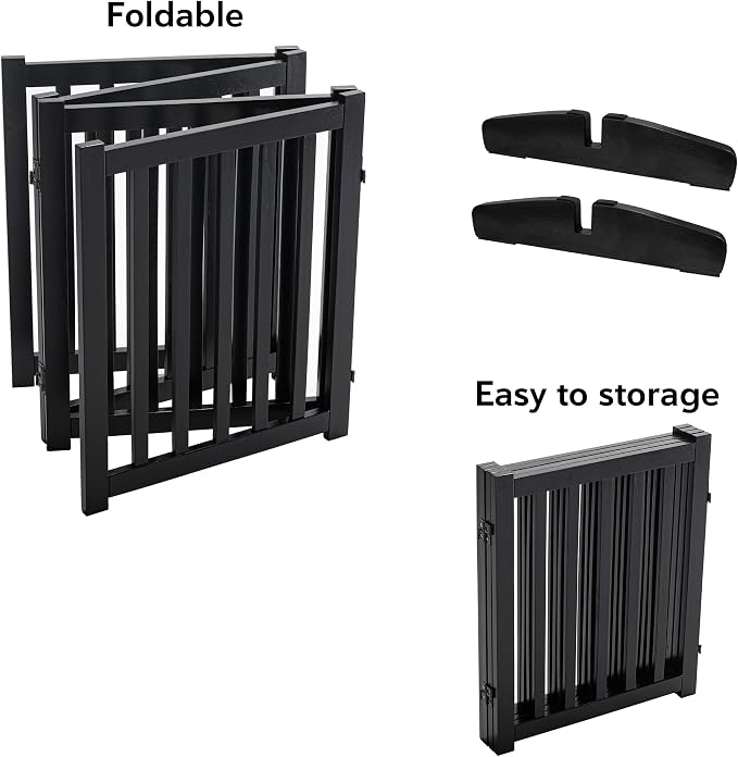 LZRS Freestanding Extra Wide Dog Gate 30 inch Tall - Image 4