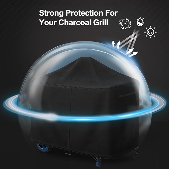Charcoal Grills Cover for SNS Grills 22", 420D Heavy Duty Water-Resistant BBQ - Image 6