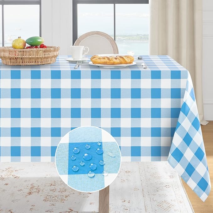 Softalker Gingham Checkered Tablecloth Rectangle by Softalker